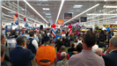 Group of people inside Walmart